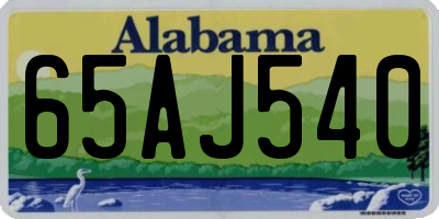 AL license plate 65AJ540