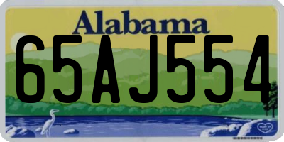 AL license plate 65AJ554