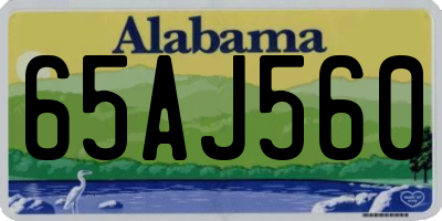AL license plate 65AJ560