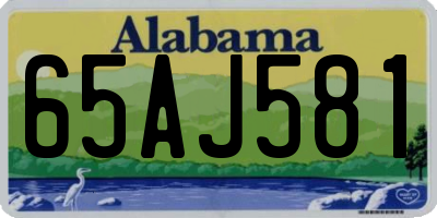 AL license plate 65AJ581