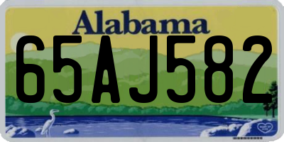 AL license plate 65AJ582