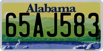 AL license plate 65AJ583