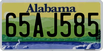 AL license plate 65AJ585