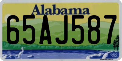 AL license plate 65AJ587