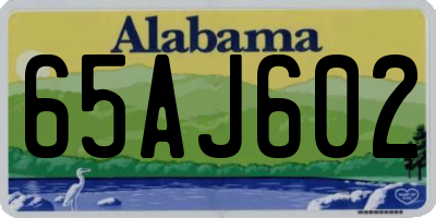 AL license plate 65AJ602