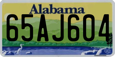 AL license plate 65AJ604