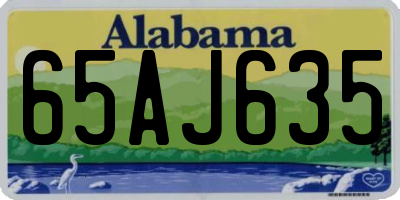 AL license plate 65AJ635