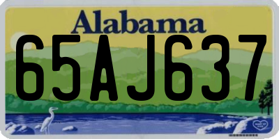 AL license plate 65AJ637
