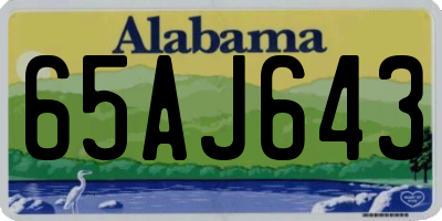 AL license plate 65AJ643