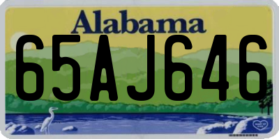 AL license plate 65AJ646