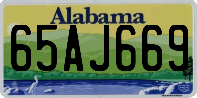 AL license plate 65AJ669