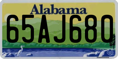 AL license plate 65AJ680
