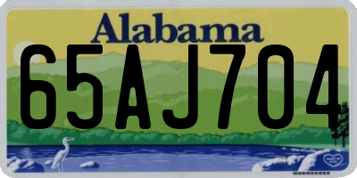 AL license plate 65AJ704