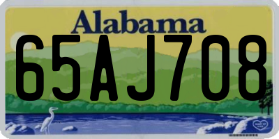 AL license plate 65AJ708