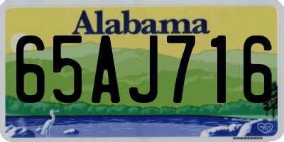 AL license plate 65AJ716