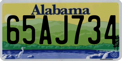 AL license plate 65AJ734