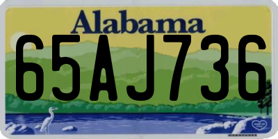 AL license plate 65AJ736
