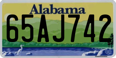 AL license plate 65AJ742