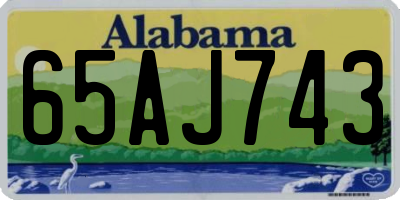AL license plate 65AJ743