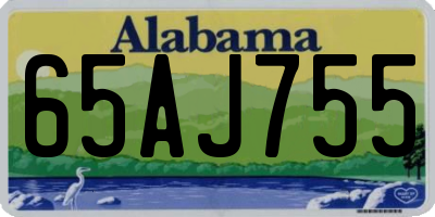 AL license plate 65AJ755
