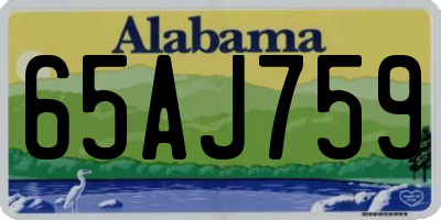 AL license plate 65AJ759