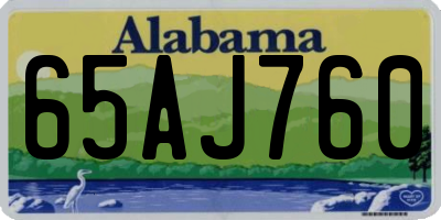 AL license plate 65AJ760