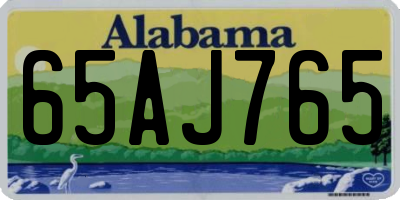 AL license plate 65AJ765
