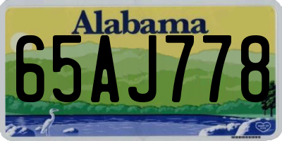 AL license plate 65AJ778