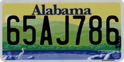 AL license plate 65AJ786