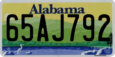 AL license plate 65AJ792