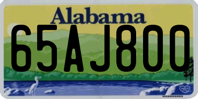 AL license plate 65AJ800