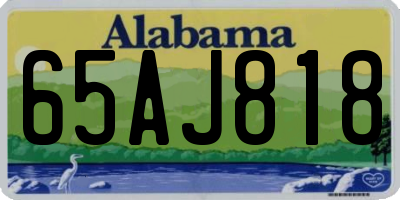 AL license plate 65AJ818