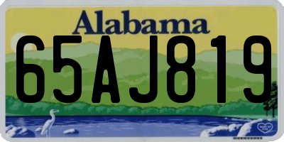 AL license plate 65AJ819