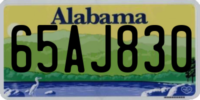 AL license plate 65AJ830