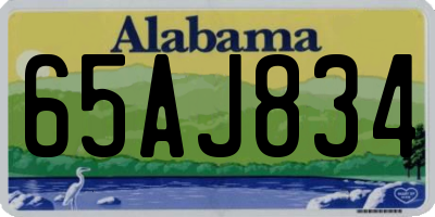 AL license plate 65AJ834