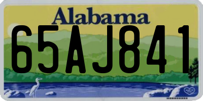 AL license plate 65AJ841