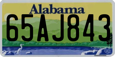 AL license plate 65AJ843