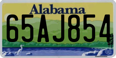 AL license plate 65AJ854