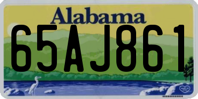 AL license plate 65AJ861