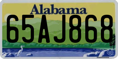 AL license plate 65AJ868