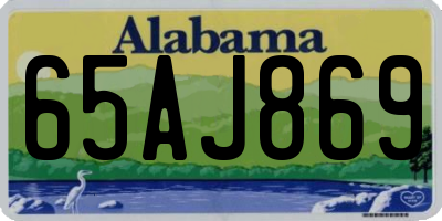 AL license plate 65AJ869