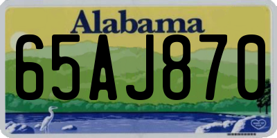 AL license plate 65AJ870