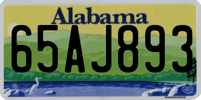AL license plate 65AJ893