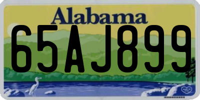AL license plate 65AJ899