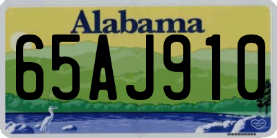 AL license plate 65AJ910