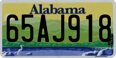 AL license plate 65AJ918