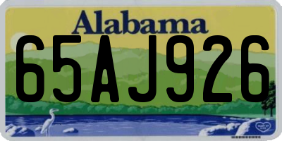 AL license plate 65AJ926