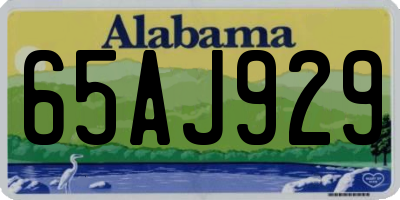 AL license plate 65AJ929