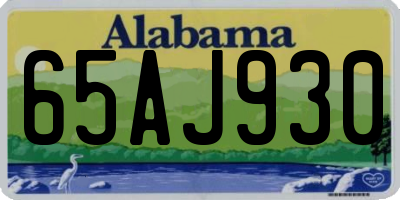 AL license plate 65AJ930