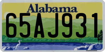 AL license plate 65AJ931